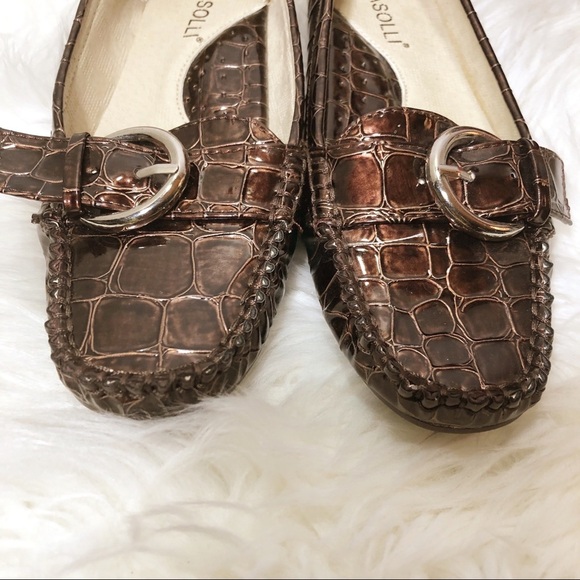 Rasolli Faux Patent-Leathr Alligator Loafers Shoes Sz 6 - Picture 3 of 5